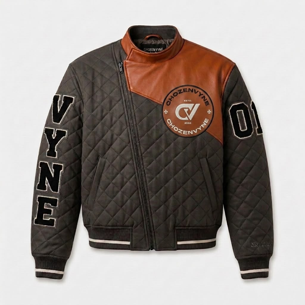 varsityjacket orange VYNE  sleeve